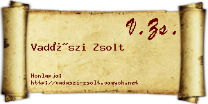 Vadászi Zsolt névjegykártya