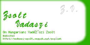 zsolt vadaszi business card